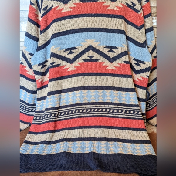 Margeaux & Ellie Aztec Fringed Cardigan Sweater - Picture 16 of 16